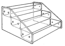 3 tiers with 12" trays