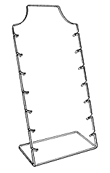 Tall Multiple Side Notched Necklace Display