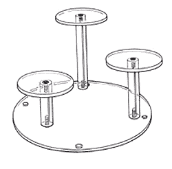 3 Pedestal Round Base riser
