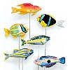 4.5" tropical fish on a wire, 6 asstd
