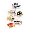 Tropical Fish on a stick,  6asstd colors 2.5" 