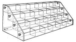 Wide Bin, four tray